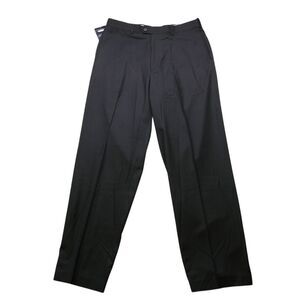 Roundtree & Yorke Pants Mens 36x34 Easy Care Black Flat Front‎ Wrinkle Resistant